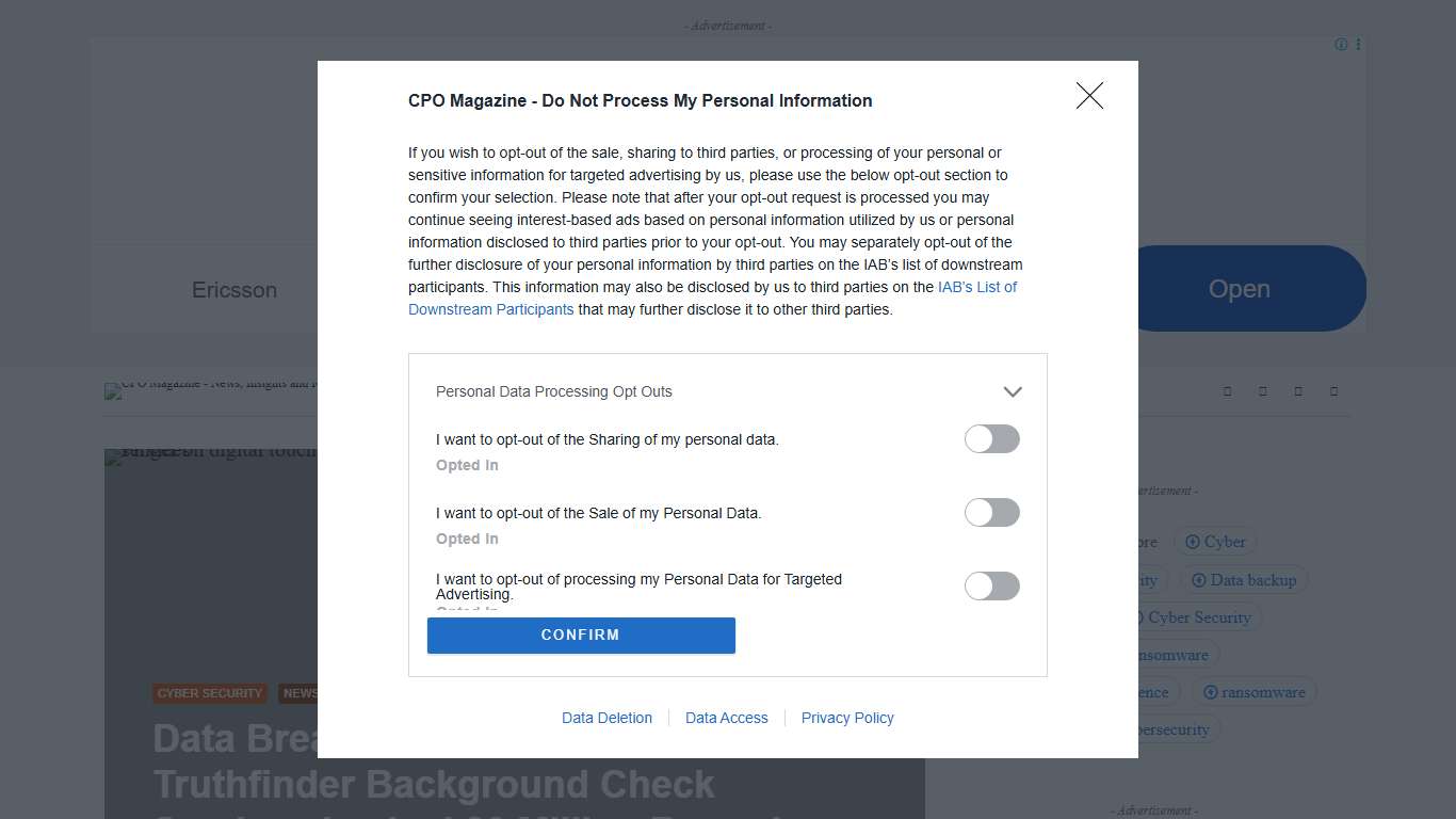 Data Breach on Instant Checkmate and Truthfinder Background Check Services Leaked 20 Million Records - CPO Magazine