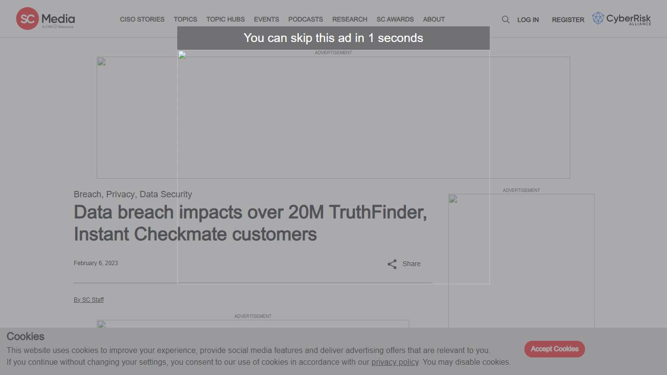 Data breach impacts over 20M TruthFinder, Instant Checkmate customers SC Media